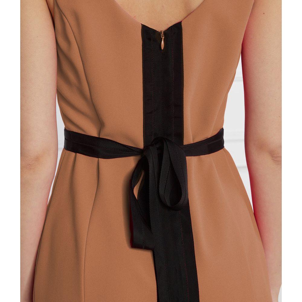 PINKO Brown Polyester Dress PINKO Rosy Brown