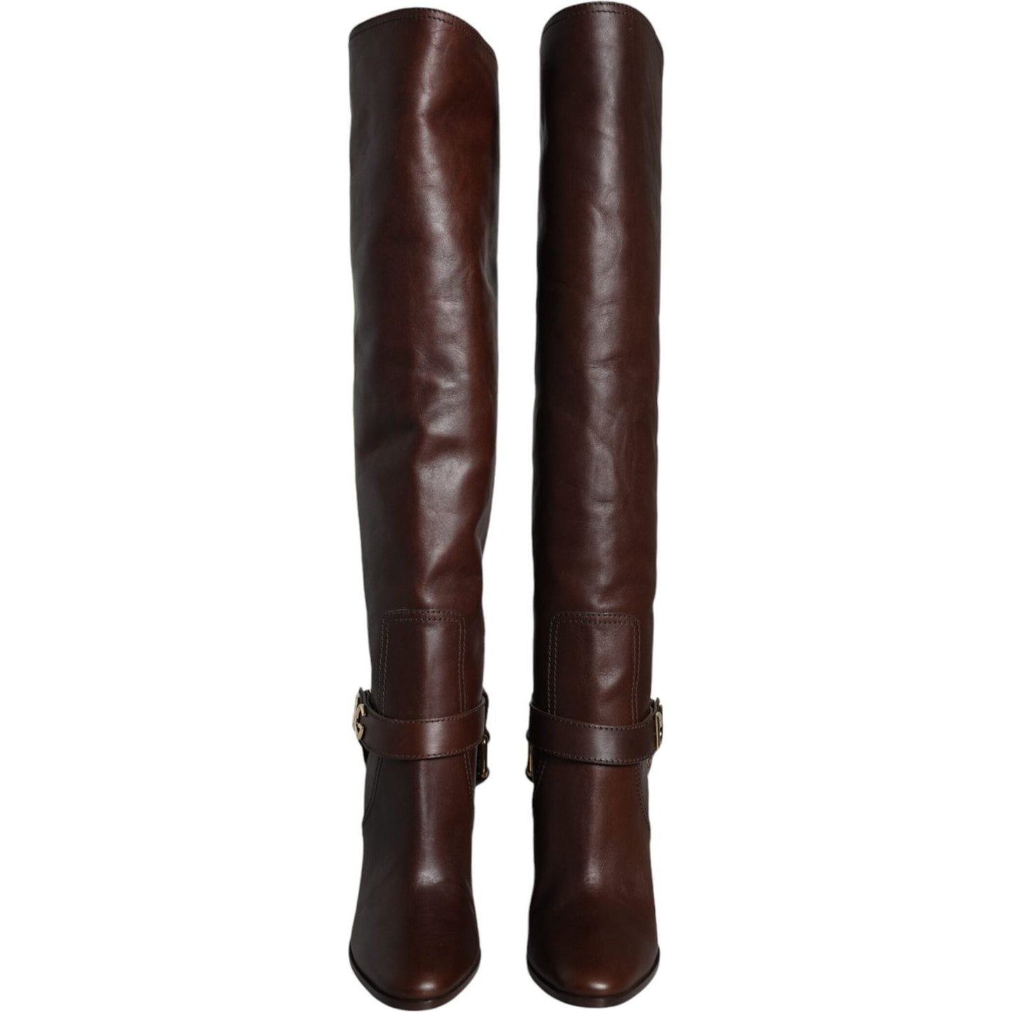 Dolce & Gabbana Dolce & Gabbana Brown Leather Gold Tone Logo High Boots Shoes LA11537-36 1728,67345645728,Boots - Women - Shoes,Brown,Dolce & Gabbana,EU36/US5.5,Material: 100% Calf Leather,New with tags,Shoes,Women,Women - Shoes