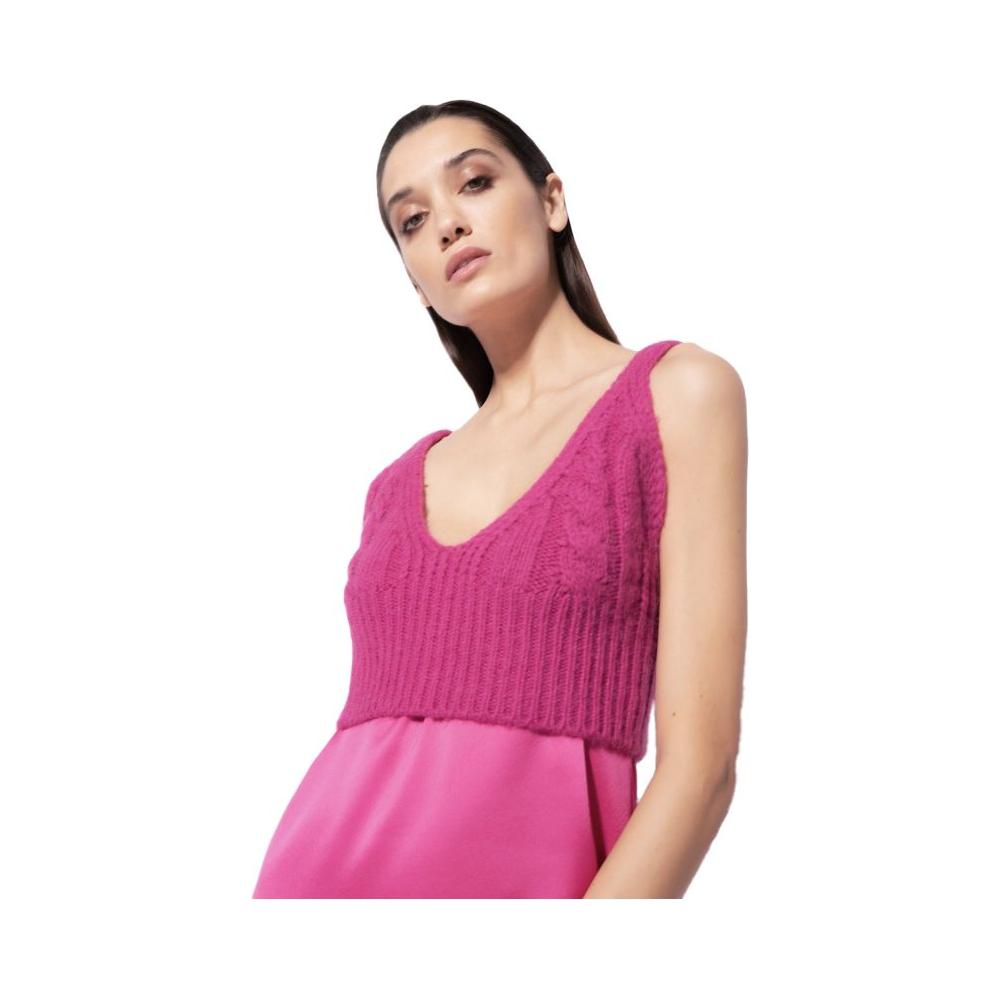 PINKO Fuchsia Polyester Dress PINKO Pale Violet Red
