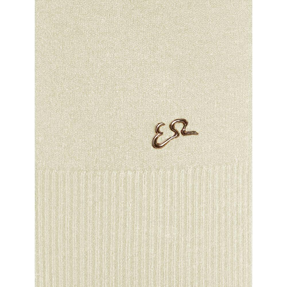 Yes Zee White Viscose Dress Yes Zee Light Gray