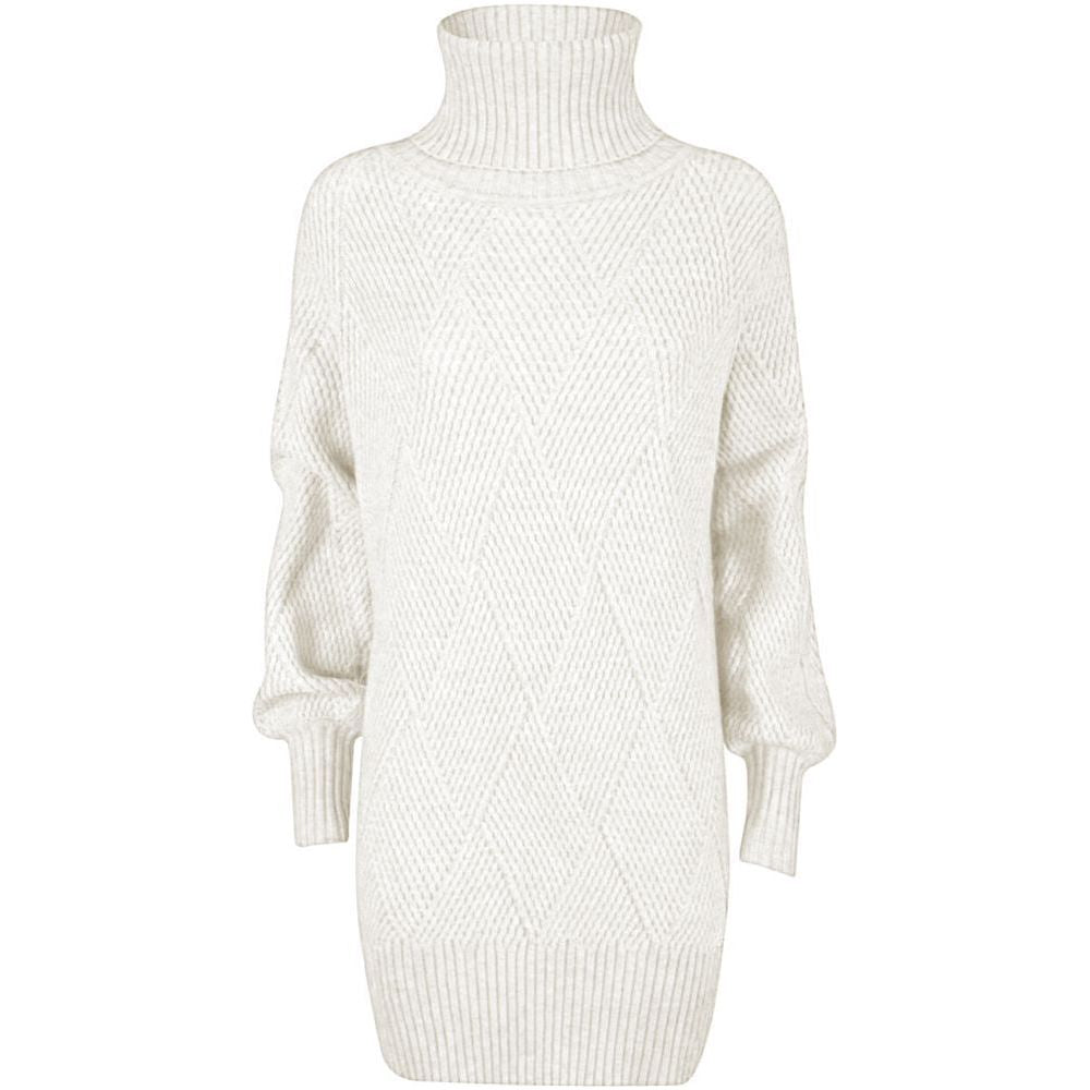 Yes Zee White Acrylic Dress Yes Zee Beige