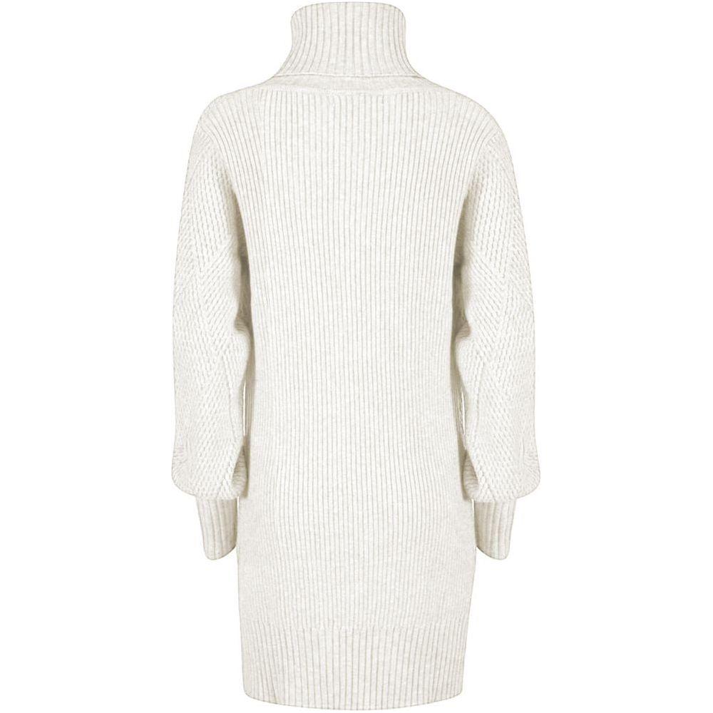 Yes Zee White Acrylic Dress Yes Zee Beige