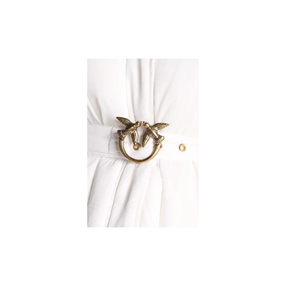 PINKO White Nylon Jackets & Coat PINKO White Smoke