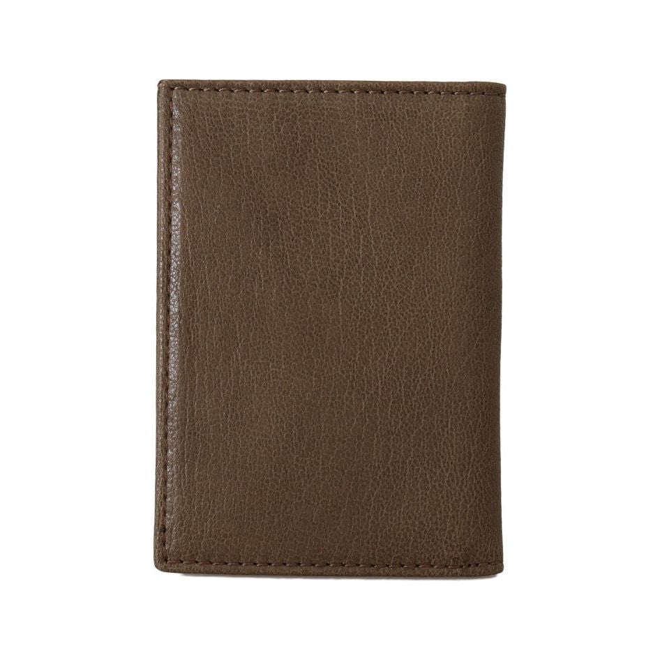 Billionaire Italian Couture Elegant Leather Men's Wallet in Brown Wallet Billionaire Italian Couture Dark Olive Green