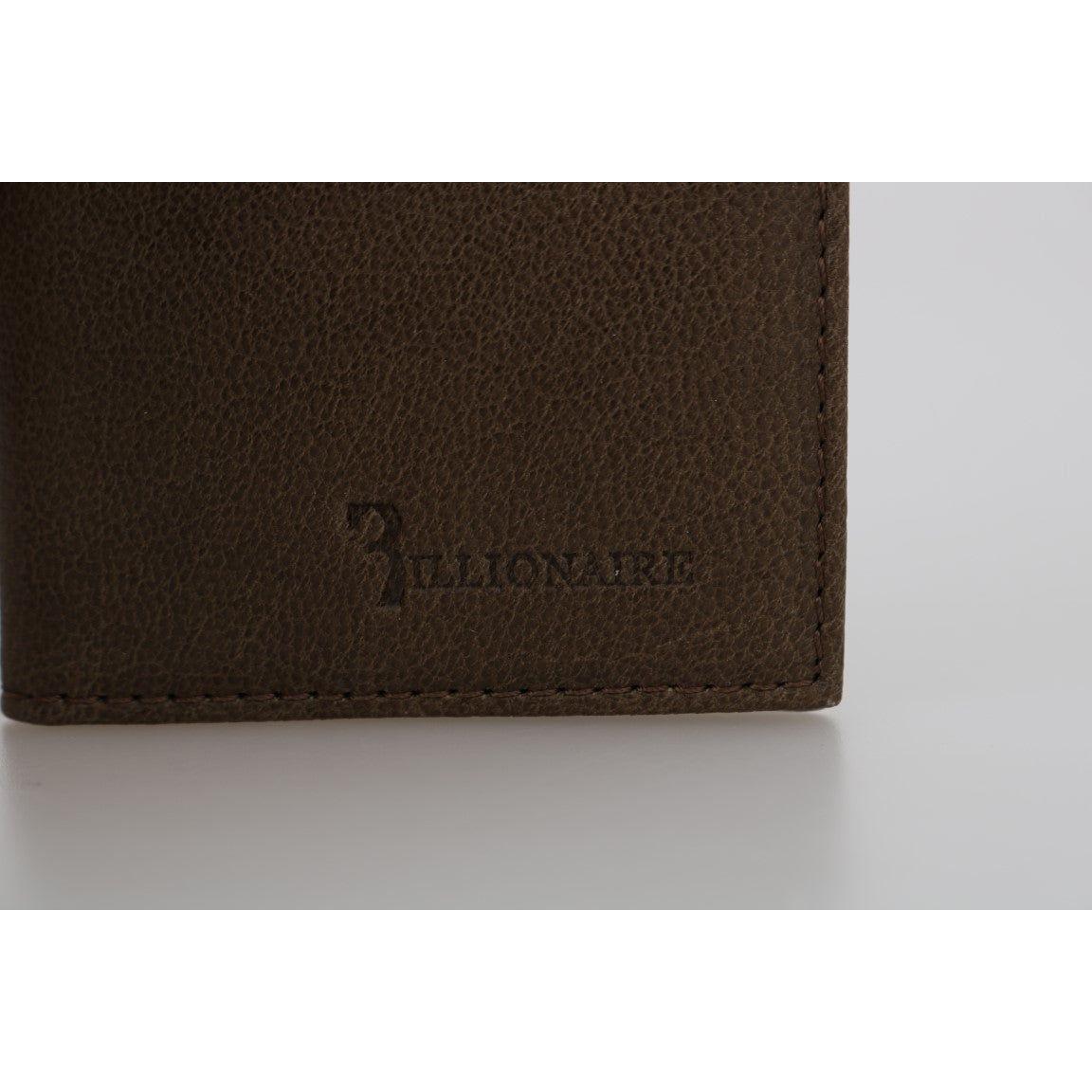 Billionaire Italian Couture Elegant Leather Men's Wallet in Brown Wallet Billionaire Italian Couture Dark Slate Gray