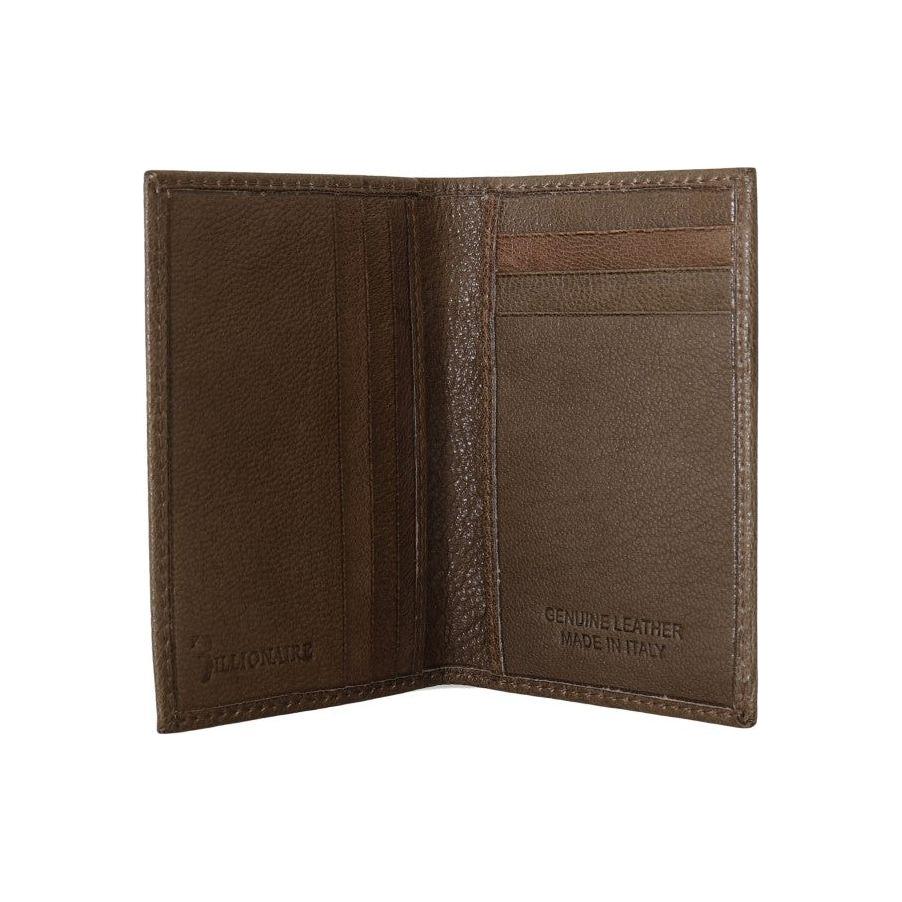 Billionaire Italian Couture Elegant Leather Men's Wallet in Brown Wallet Billionaire Italian Couture Dark Slate Gray