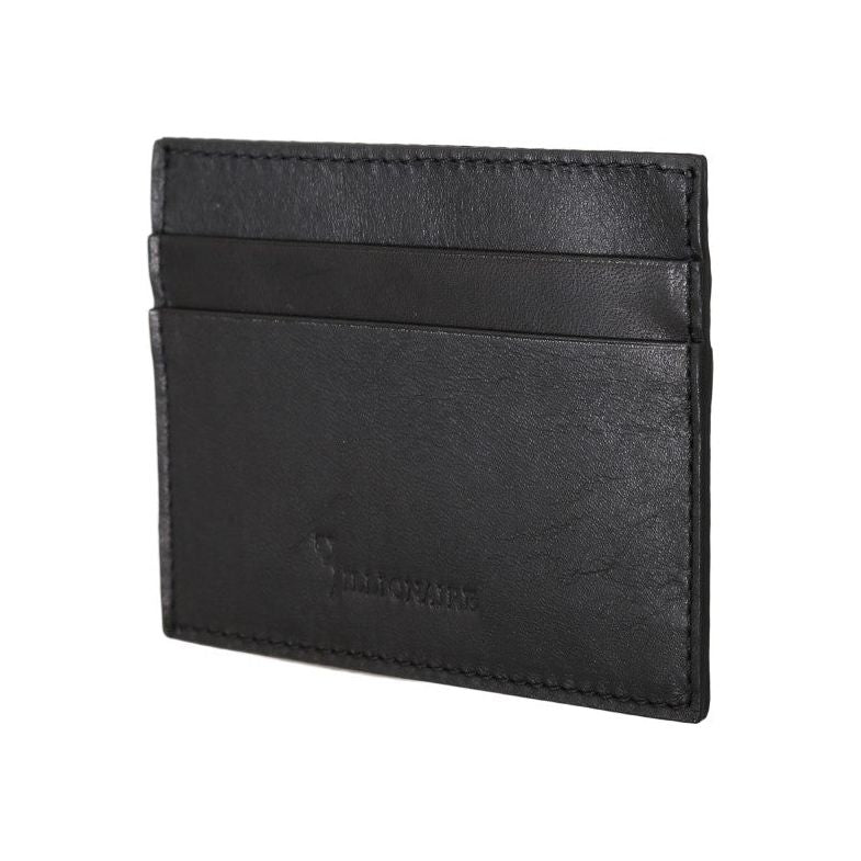 Billionaire Italian Couture Exquisite Black Leather Men's Wallet Wallet Billionaire Italian Couture Dark Slate Gray