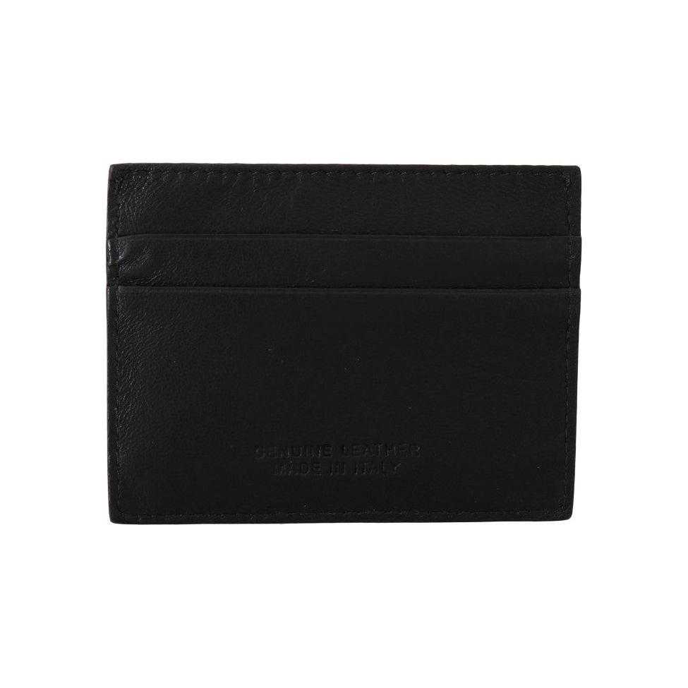 Billionaire Italian Couture Exquisite Black Leather Men's Wallet Wallet Billionaire Italian Couture Black