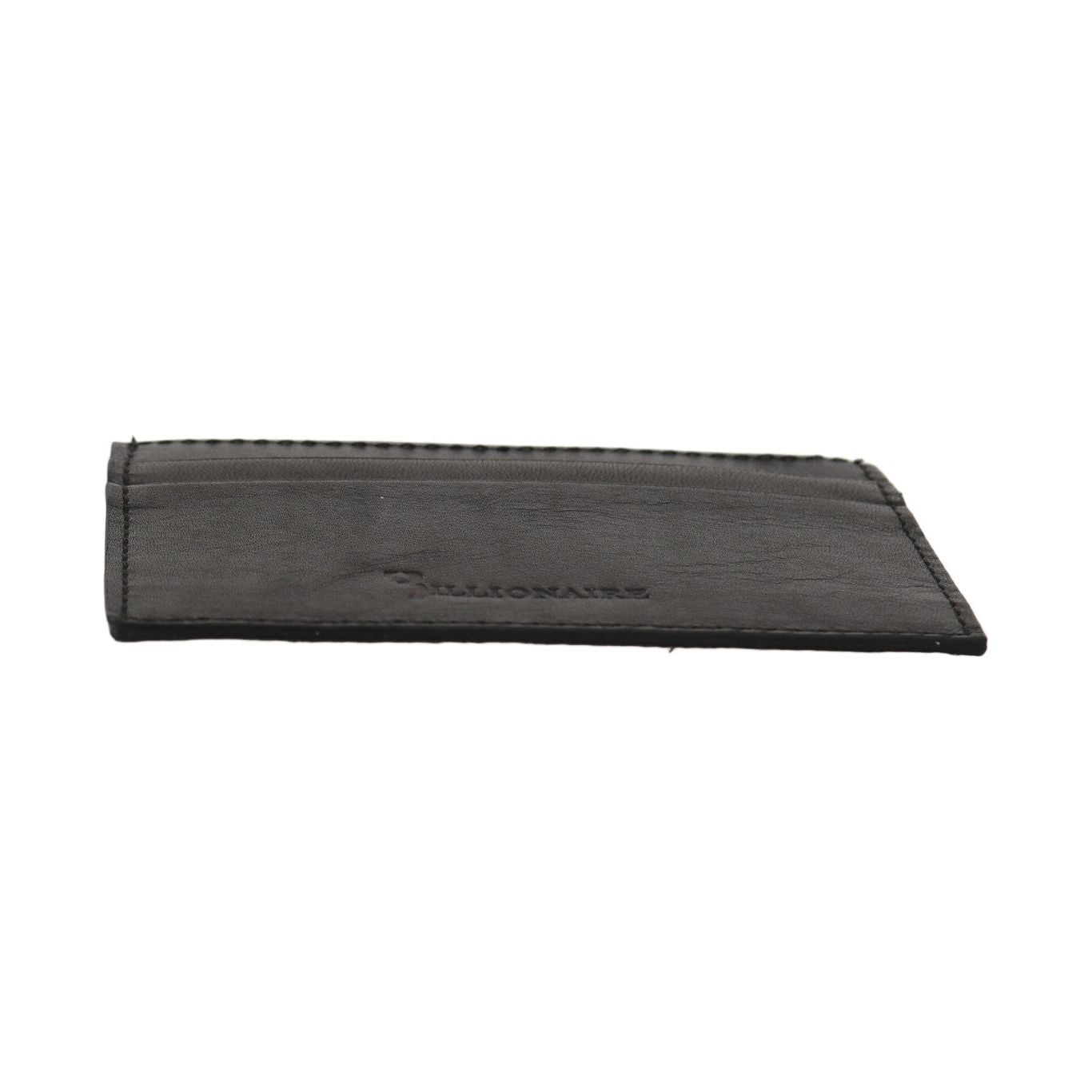 Billionaire Italian Couture Exquisite Black Leather Men's Wallet Wallet Billionaire Italian Couture Dark Slate Gray