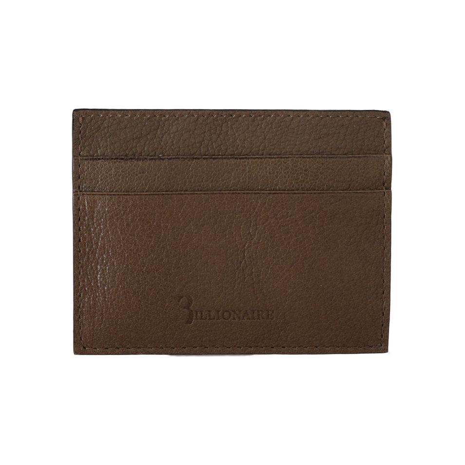 Billionaire Italian Couture Elegant Turtledove Leather Men's Wallet Wallet Billionaire Italian Couture Dark Olive Green