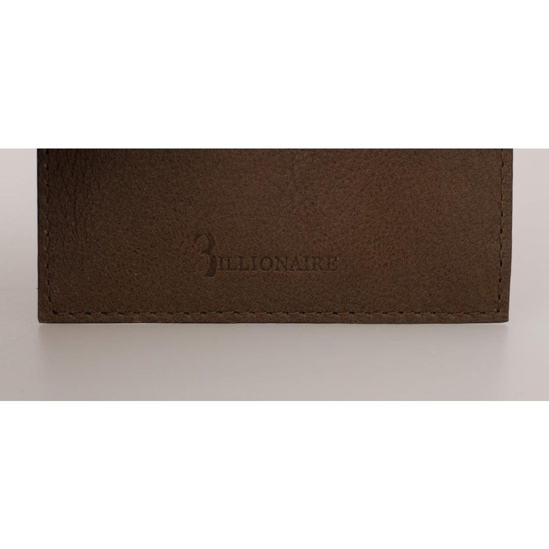 Billionaire Italian Couture Elegant Turtledove Leather Men's Wallet Wallet Billionaire Italian Couture Dark Slate Gray