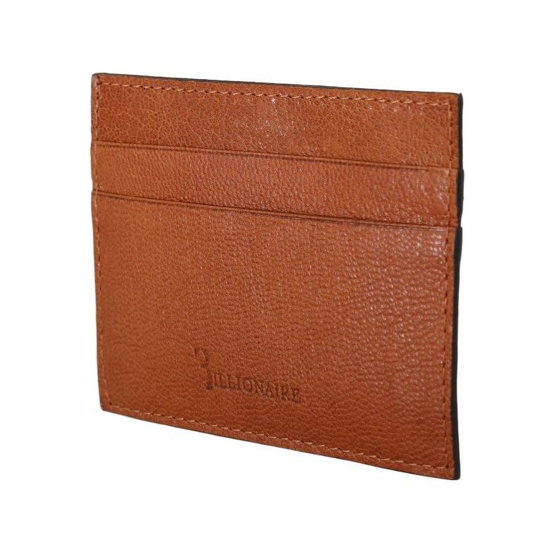 Billionaire Italian Couture Elegant Men's Leather Wallet in Brown Wallet Billionaire Italian Couture Sienna