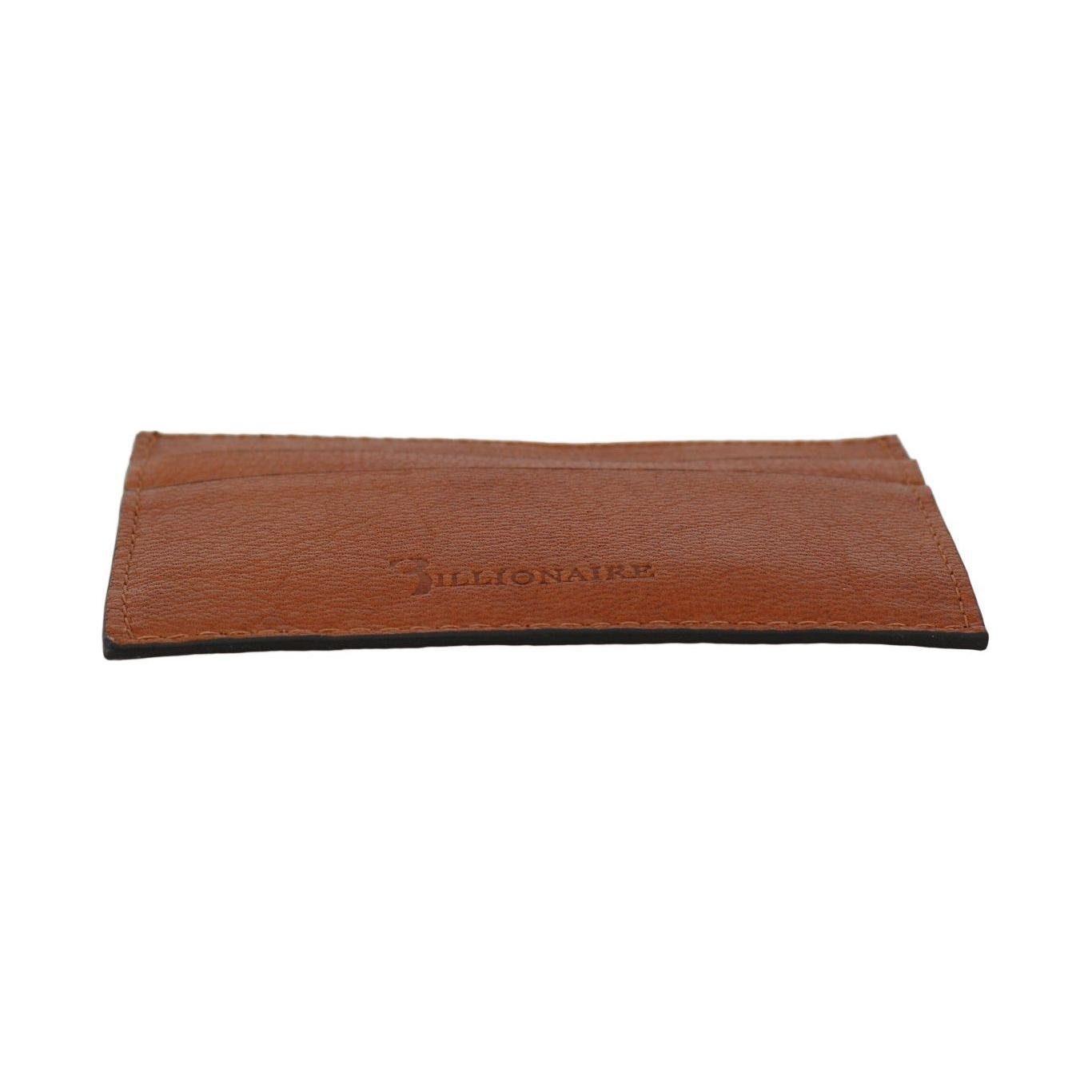 Billionaire Italian Couture Elegant Men's Leather Wallet in Brown Wallet Billionaire Italian Couture Sienna