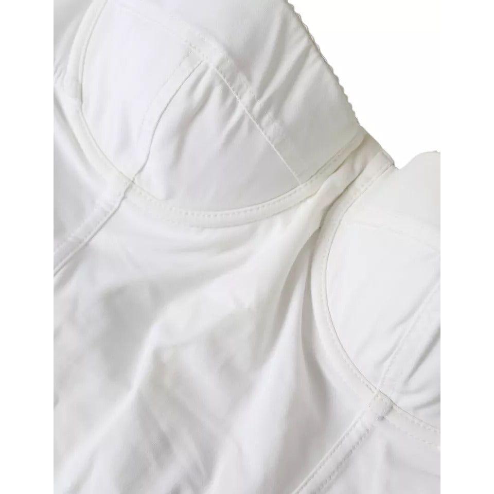 Dolce & Gabbana White Swimsuit One Piece Women Beachwear Bikini Dolce & Gabbana Light Gray
