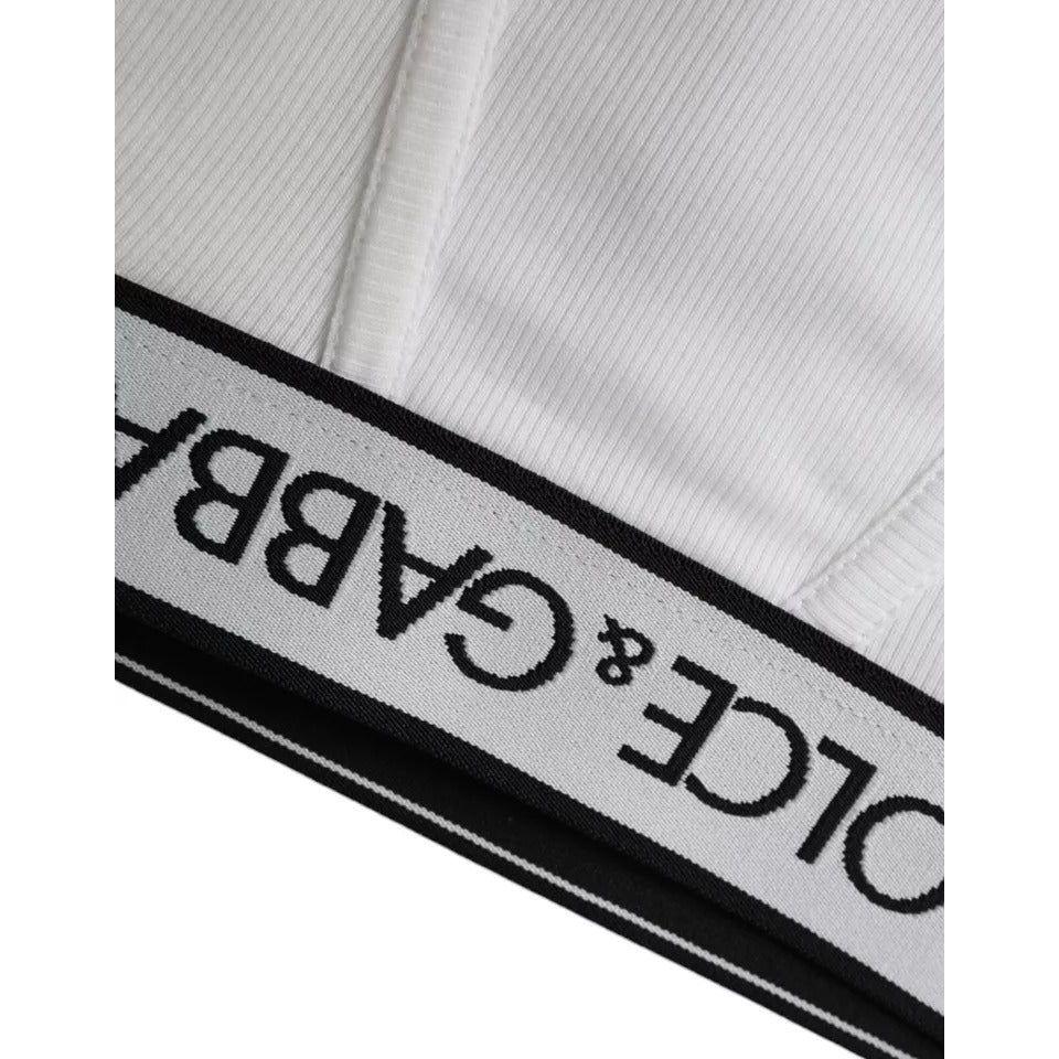 Dolce & Gabbana White Cotton Stretch Branded Logo Underwear Dolce & Gabbana Gray