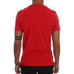 Frankie Morello Red Cotton RIDERS Crewneck T-Shirt TSH1263-4
