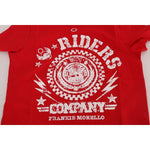 Frankie Morello Red Cotton RIDERS Crewneck T-Shirt TSH1263-4