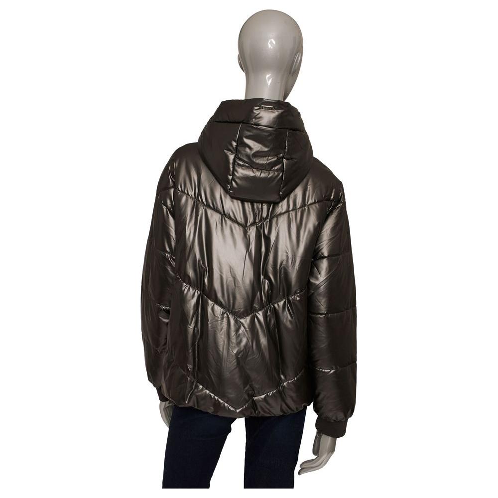Baldinini Trend Gray Polyester Women Jacket Baldinini Trend Dark Slate Gray
