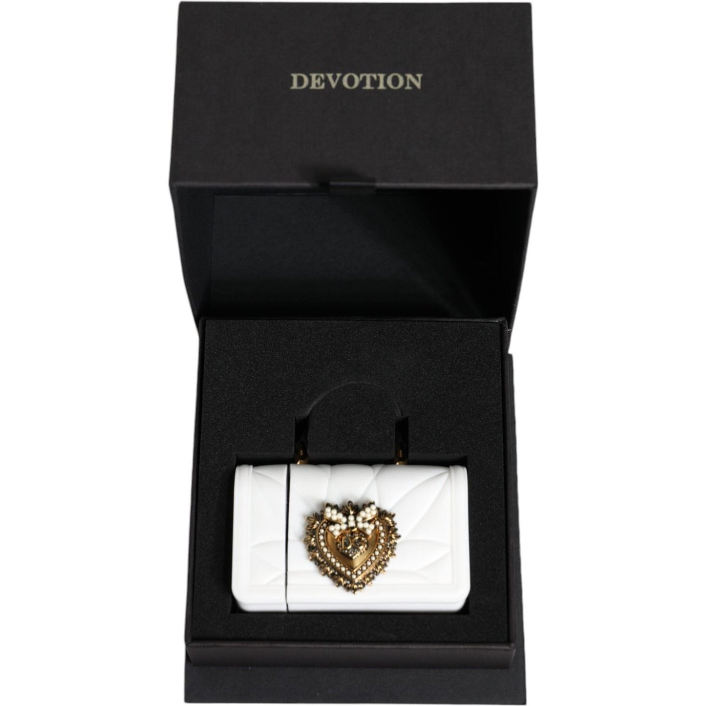 Dolce & Gabbana White Silicone Devotion Heart Cover Hand Bag Airpod Case Dolce & Gabbana Black
