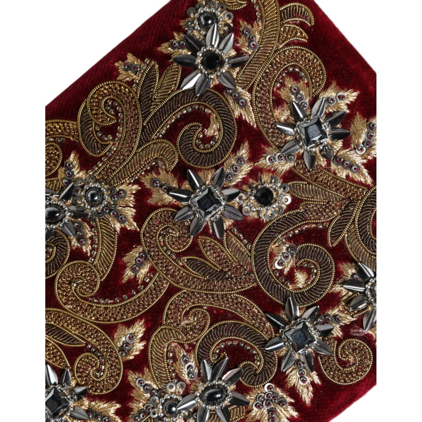 Dolce & Gabbana Red Velvet Gold Frame Clutch Evening Party Purse Bag Dolce & Gabbana Dark Slate Gray