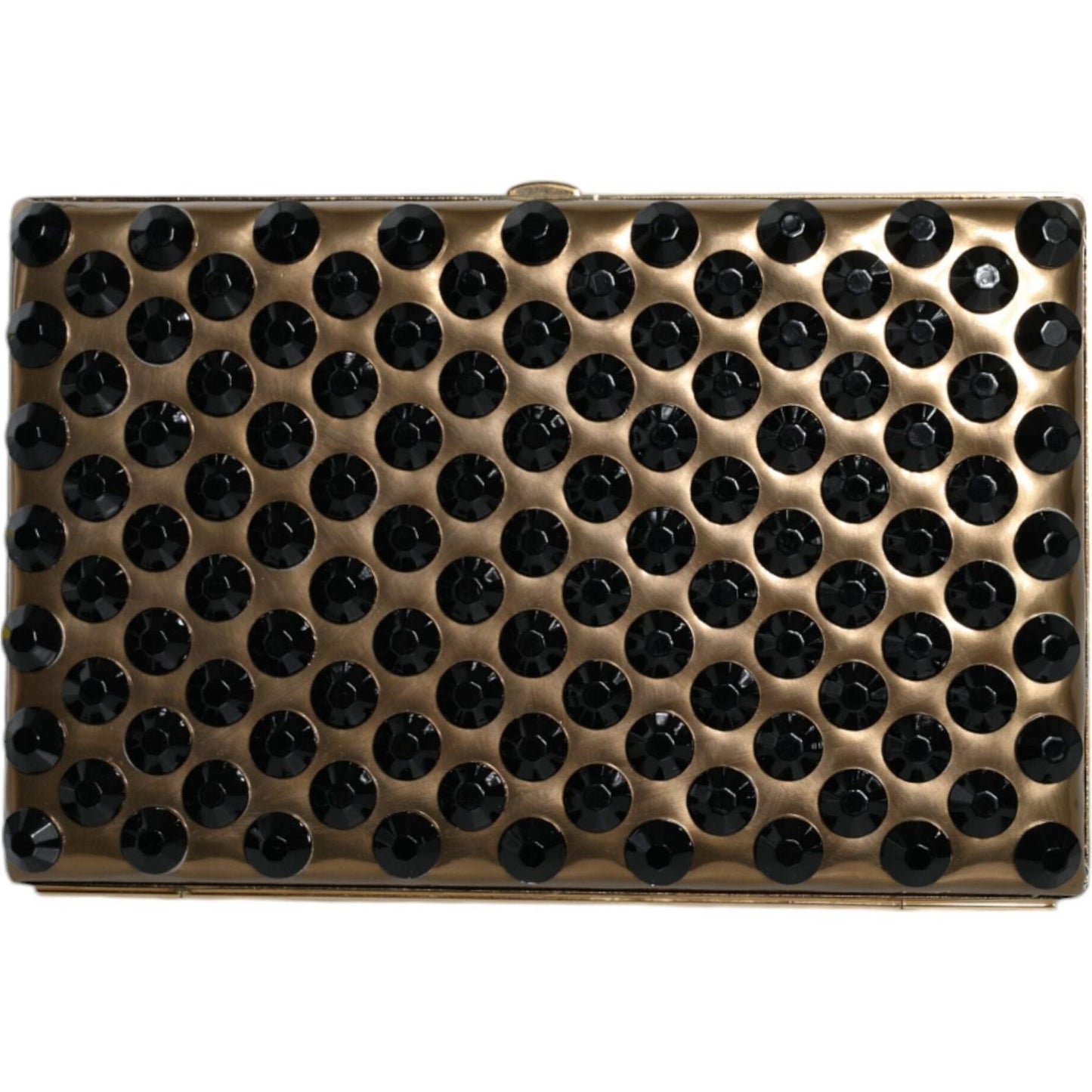 Dolce & Gabbana Gold Crystal Bifold Clutch Evening Party Women Purse Bag Dolce & Gabbana Black
