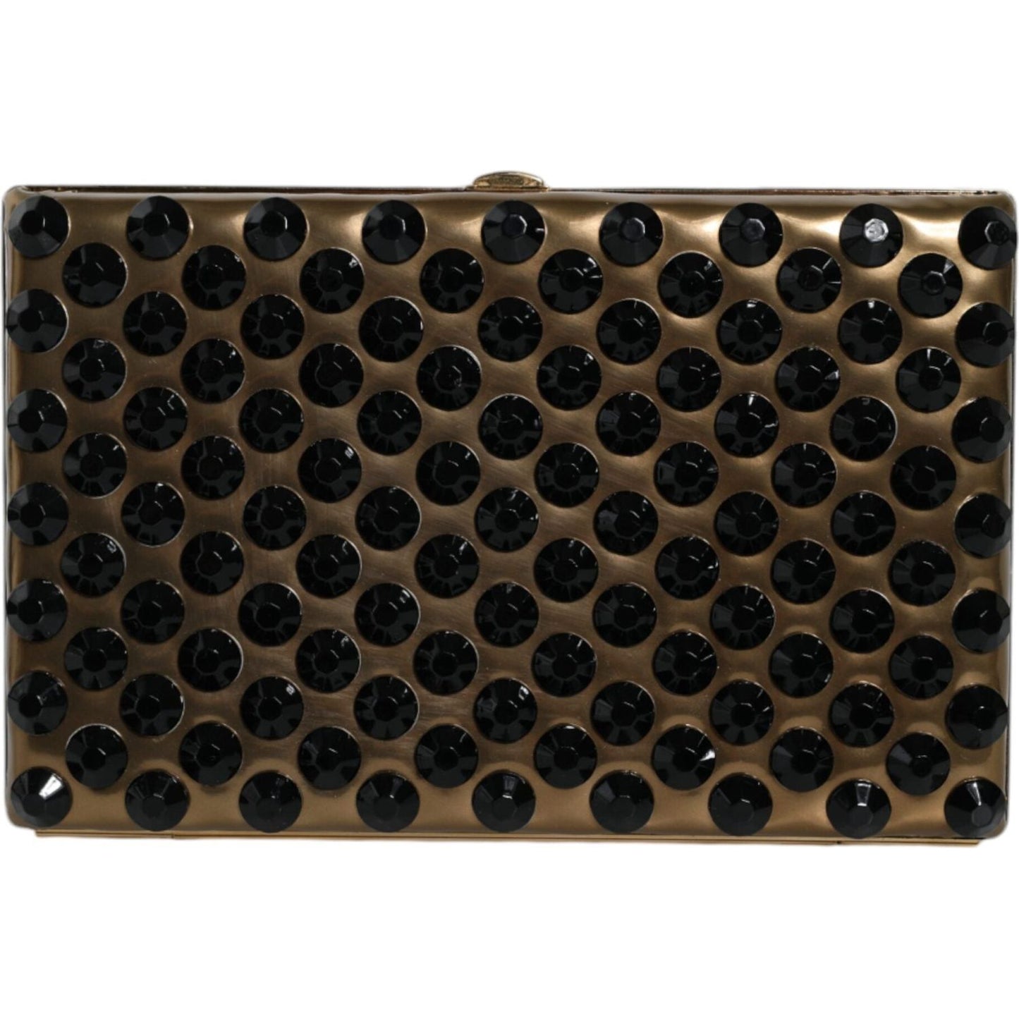 Dolce & Gabbana Gold Crystal Bifold Clutch Evening Party Women Purse Bag Dolce & Gabbana Black