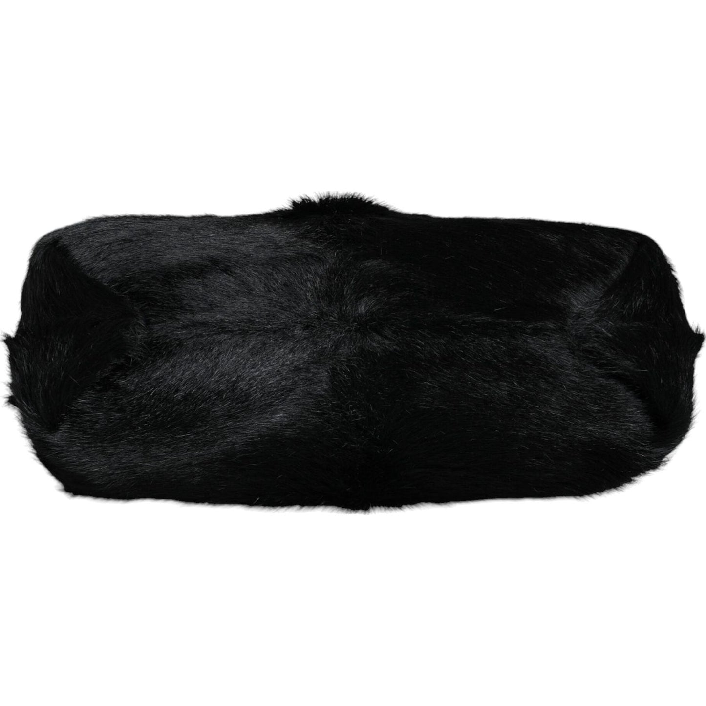 Dolce & Gabbana Black Fur Handbag Clutch Purse Pouch Bag Dolce & Gabbana Black