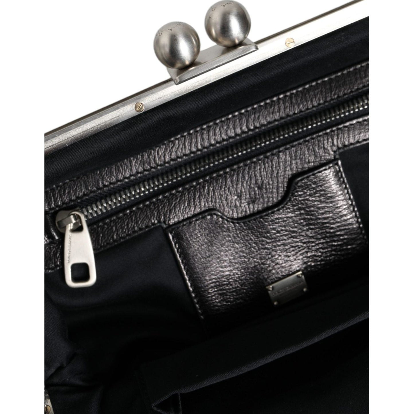 Dolce & Gabbana Black Fur Handbag Clutch Purse Pouch Bag Dolce & Gabbana Black