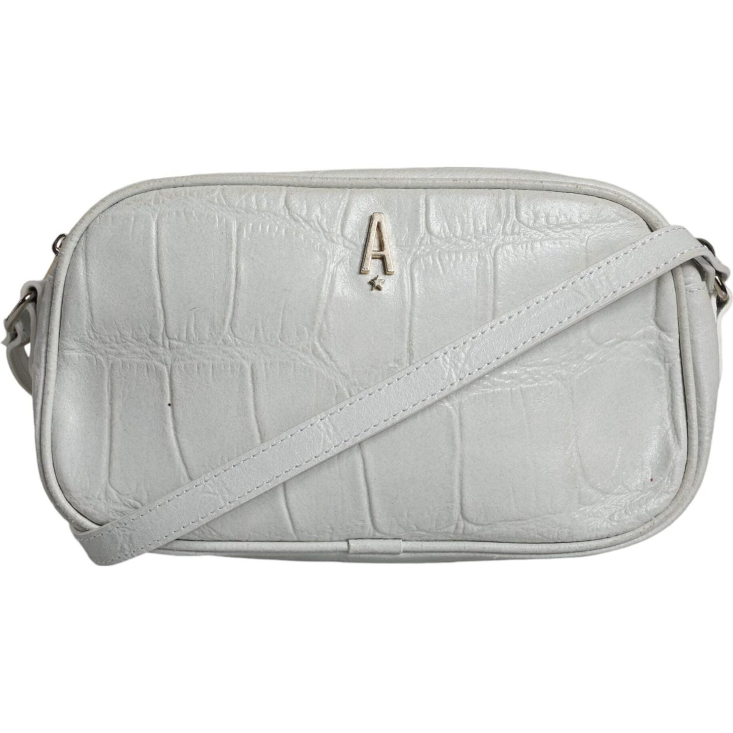 Aniye By White Croc Print Leather Crossbody Sling Bag Aniye By Gray