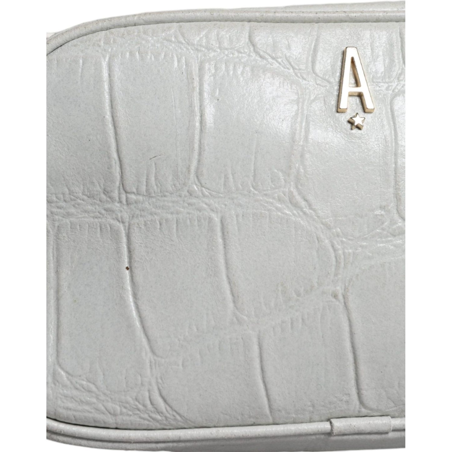 Aniye By White Croc Print Leather Crossbody Sling Bag Aniye By Gray