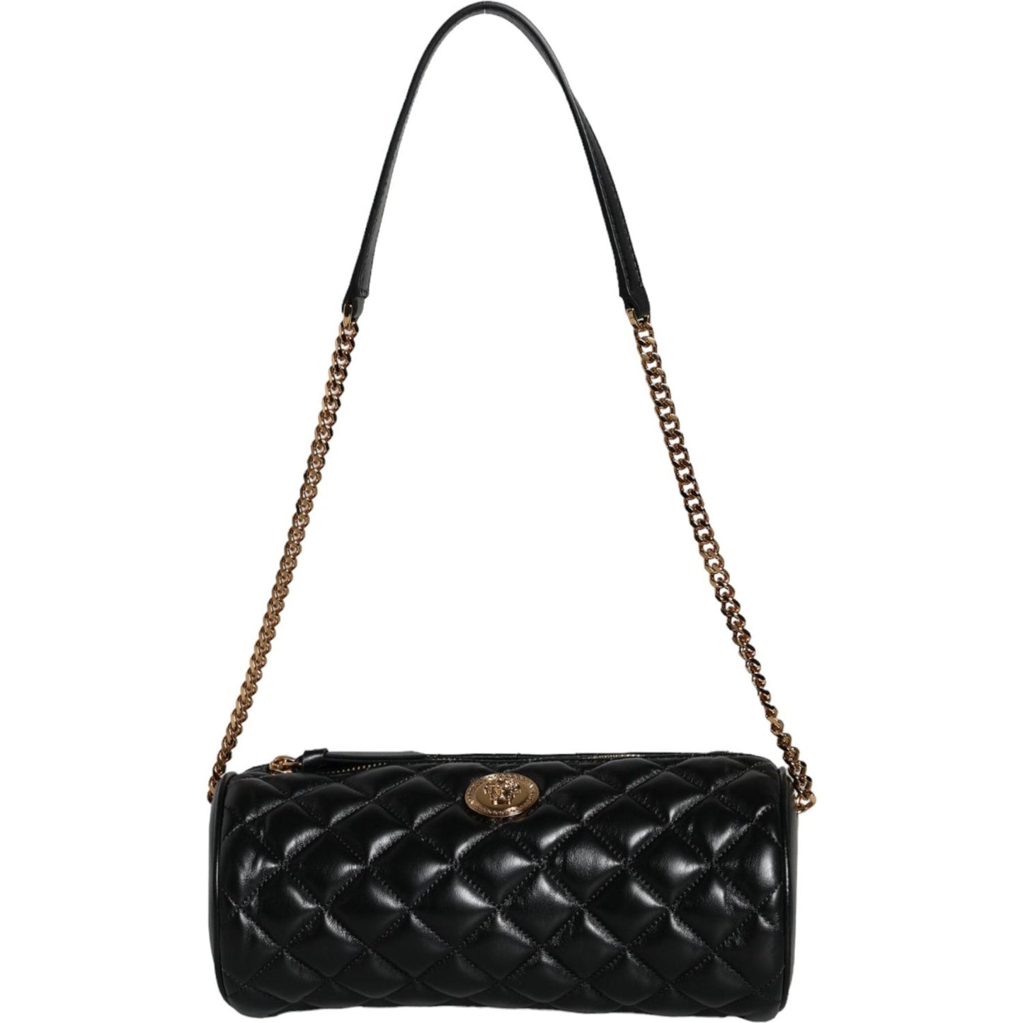 Versace Black Mini Quilted Lambskin Leather Crossbody Sling Bag Versace Black