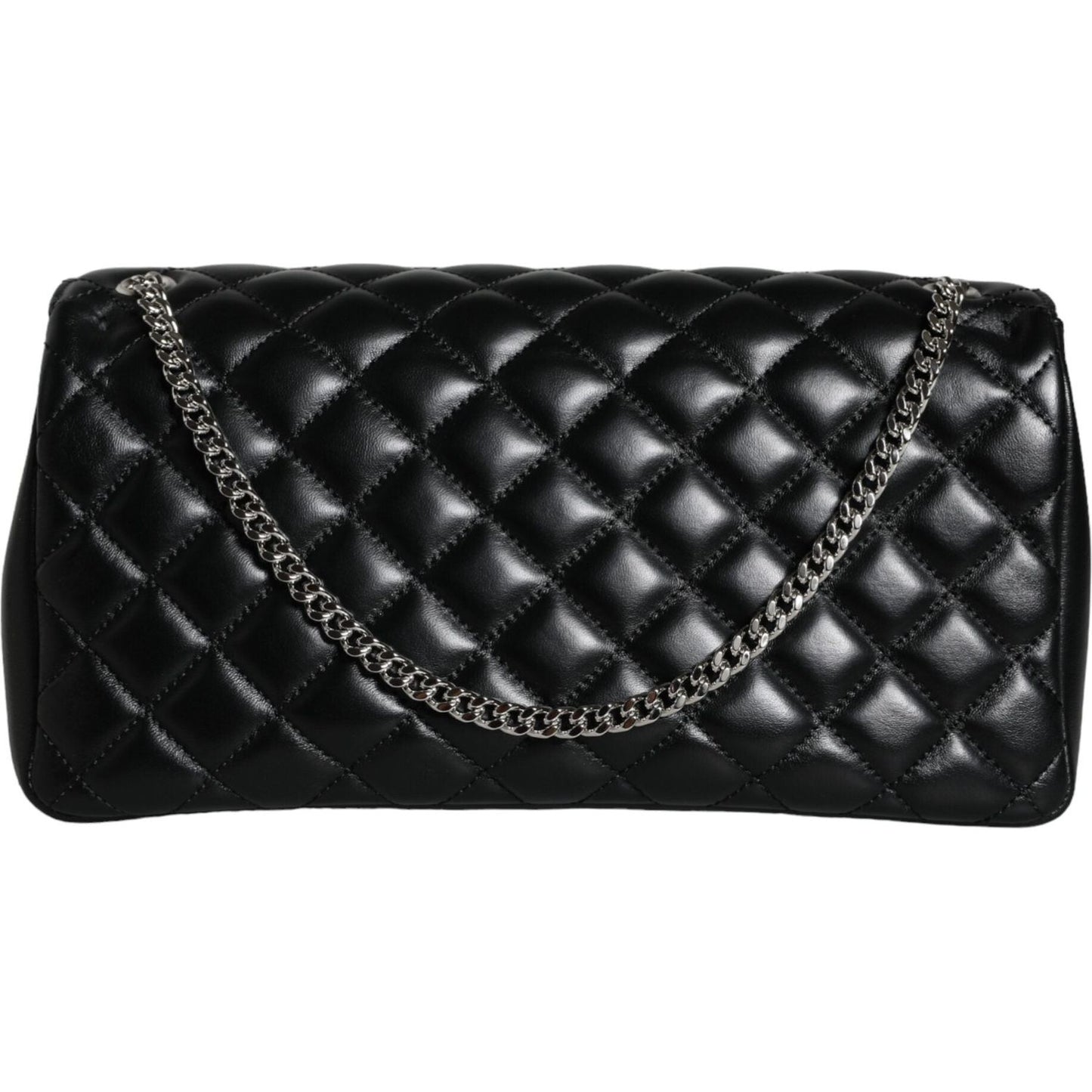 Versace Black Quilted Lambskin Leather Crossbody Shoulder Bag Versace Black