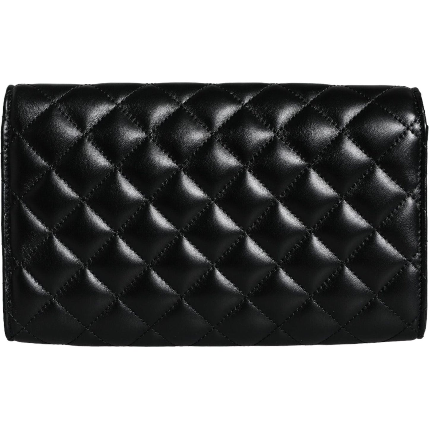 Versace Black Quilted Nappa Leather Crossbody Shoulder Bag Versace Black