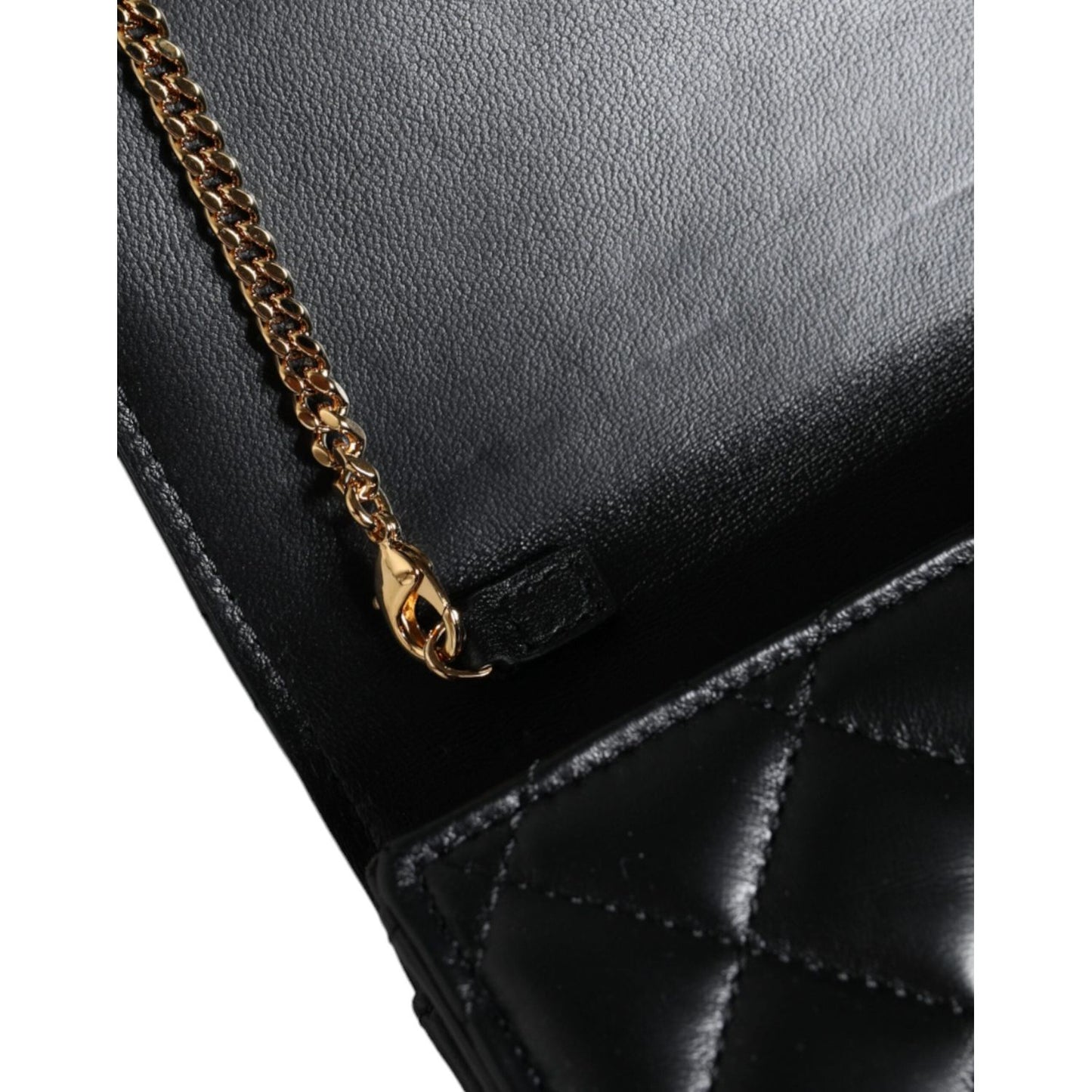 Versace Black Quilted Nappa Leather Crossbody Shoulder Bag Versace Black
