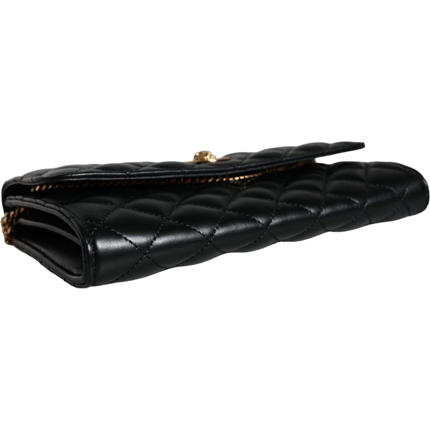 Versace Black Quilted Nappa Leather Crossbody Shoulder Bag Versace Black