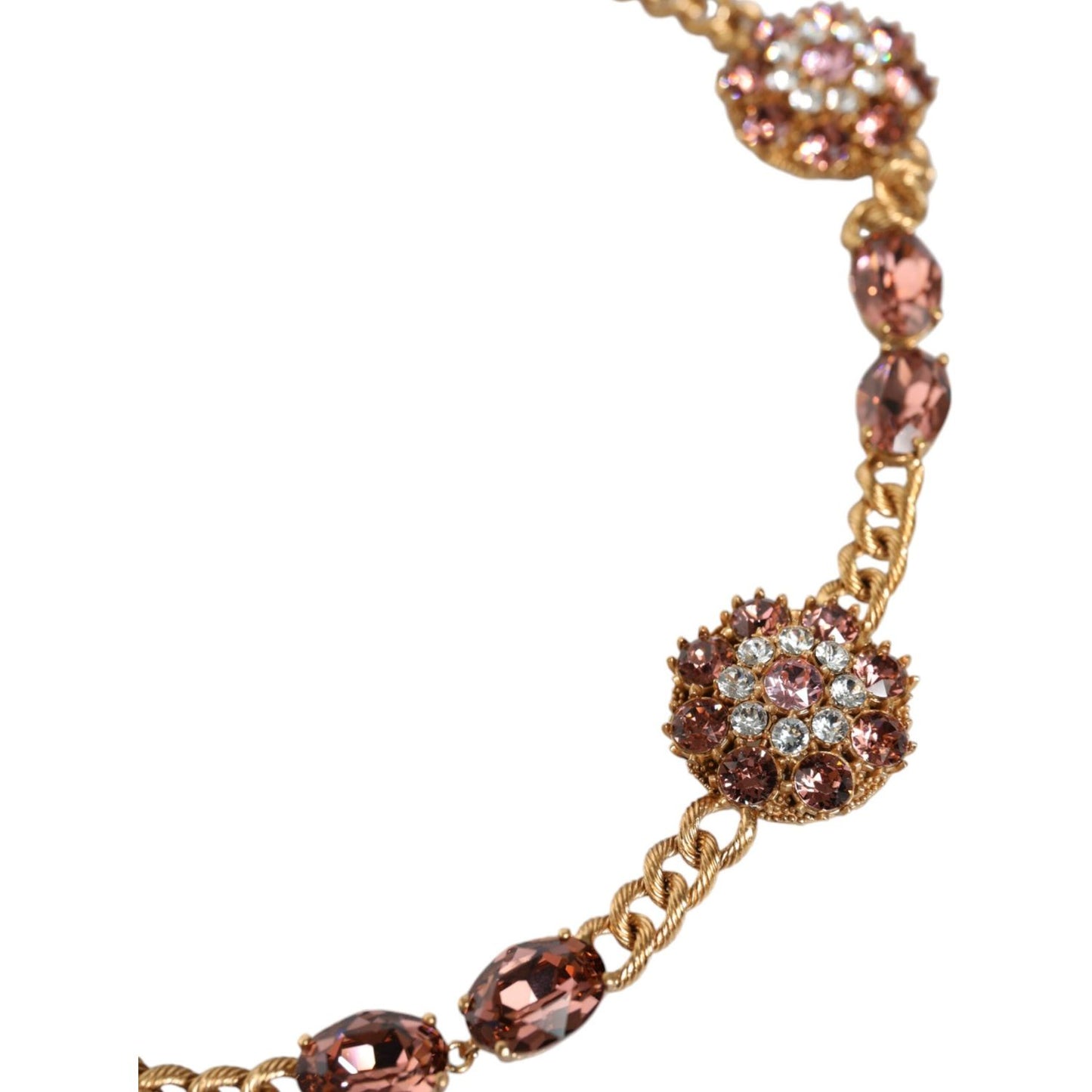 Dolce & Gabbana Gold Tone Brass Crystal Embellished Belt Dolce & Gabbana Sienna