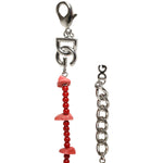 Dolce & Gabbana Silver Tone Brass Beaded Resin DG Logo Chain Bracelet