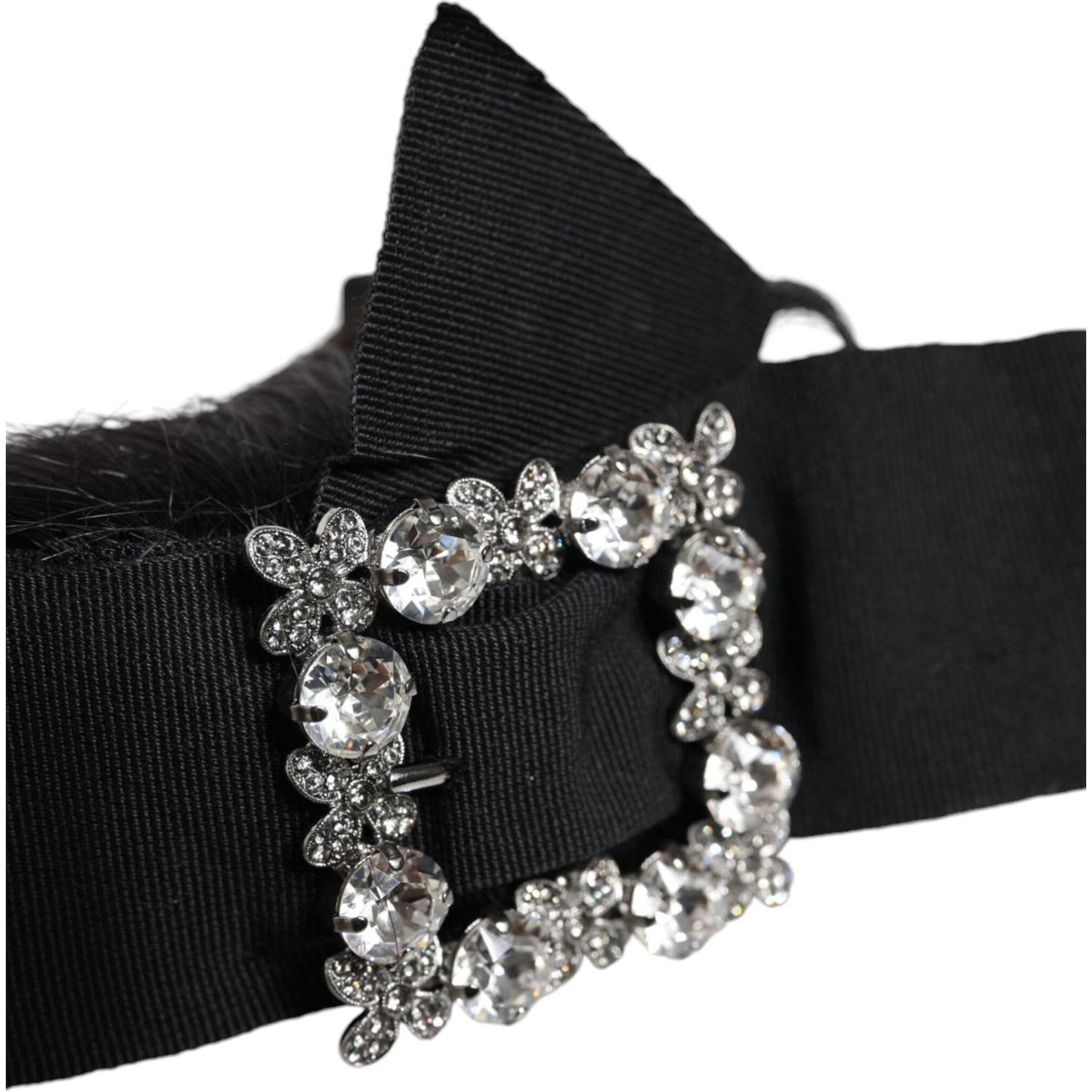 Dolce & Gabbana Black Hair Parrucchiera Crystal Headband Diadem Dolce & Gabbana Black