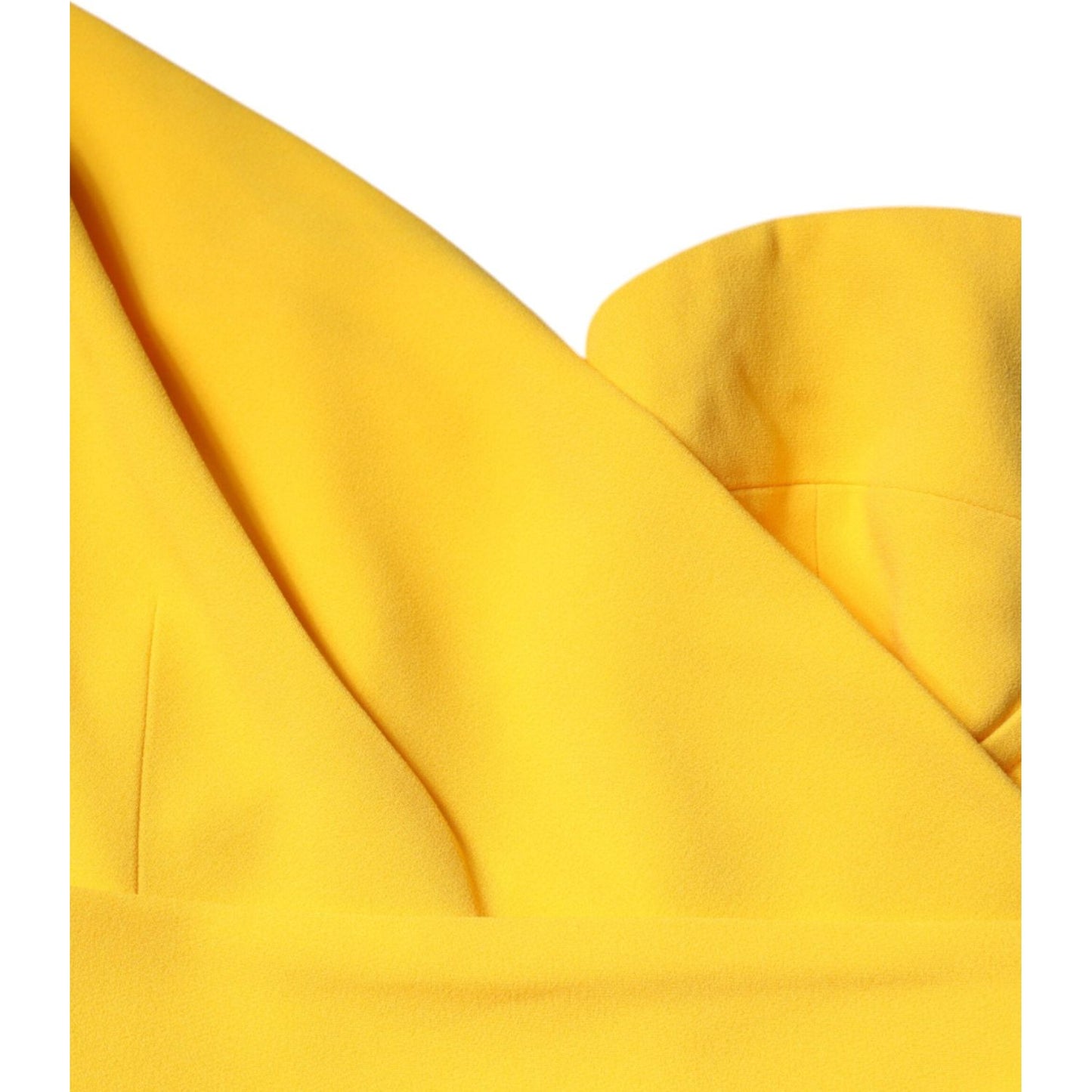 Dolce & Gabbana Yellow One Shoulder Side Slit Midi Dress Dolce & Gabbana Goldenrod