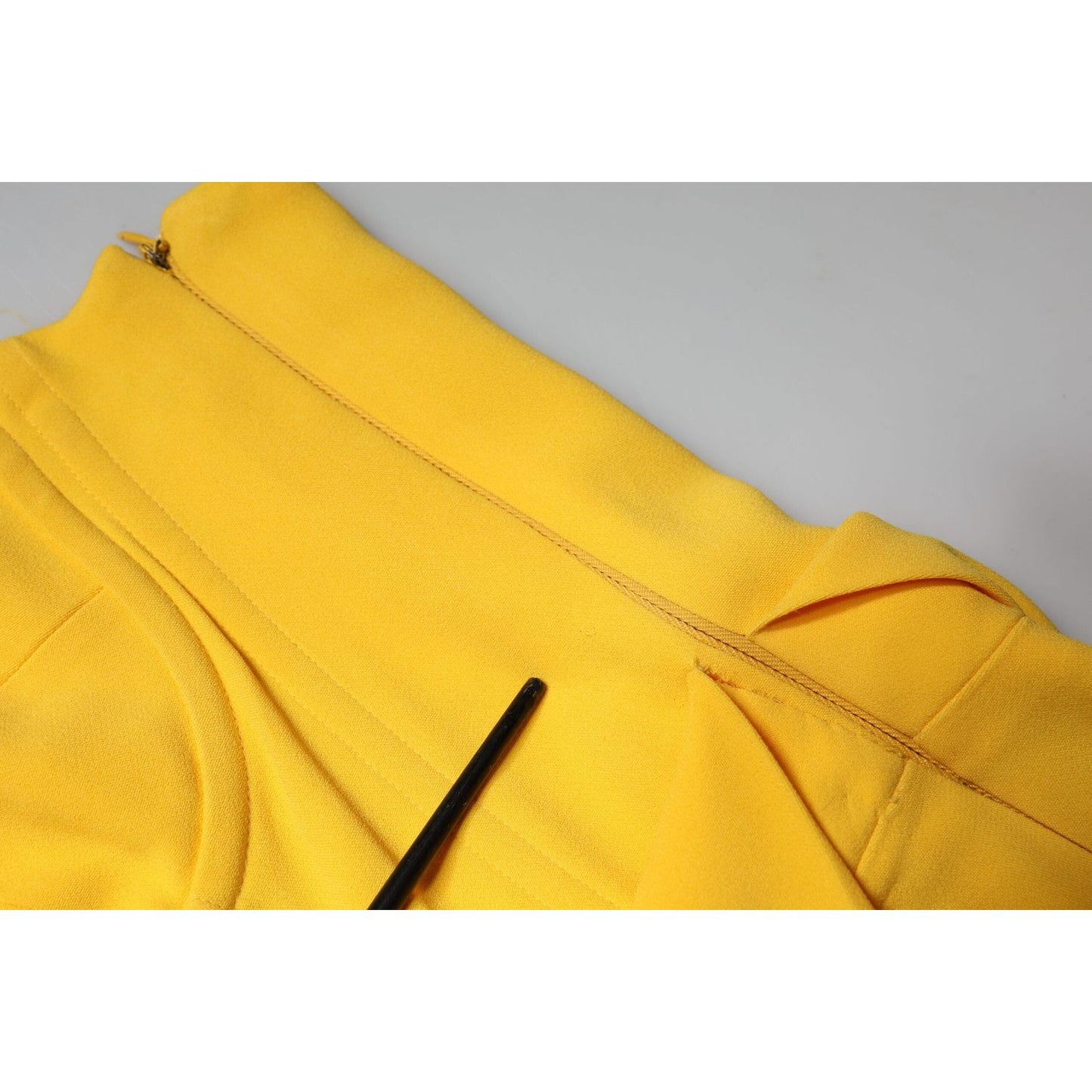 Dolce & Gabbana Yellow One Shoulder Side Slit Midi Dress Dolce & Gabbana Goldenrod