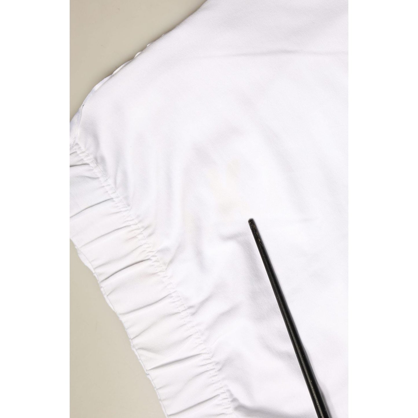 STK White Cotton Stretch High Waist Pencil Cut Knee Length Skirt STK Lavender