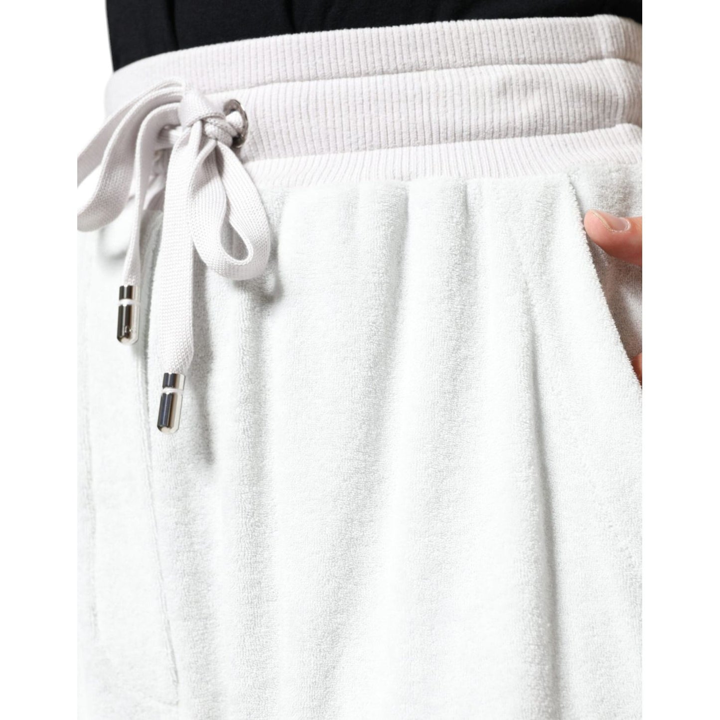 Dolce & Gabbana White Nylon Jogger Sweatpants Pants Dolce & Gabbana Lavender
