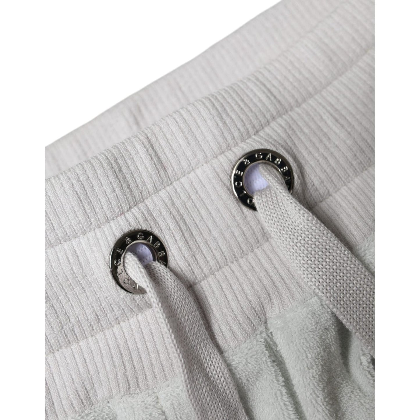 Dolce & Gabbana White Nylon Jogger Sweatpants Pants Dolce & Gabbana Gray