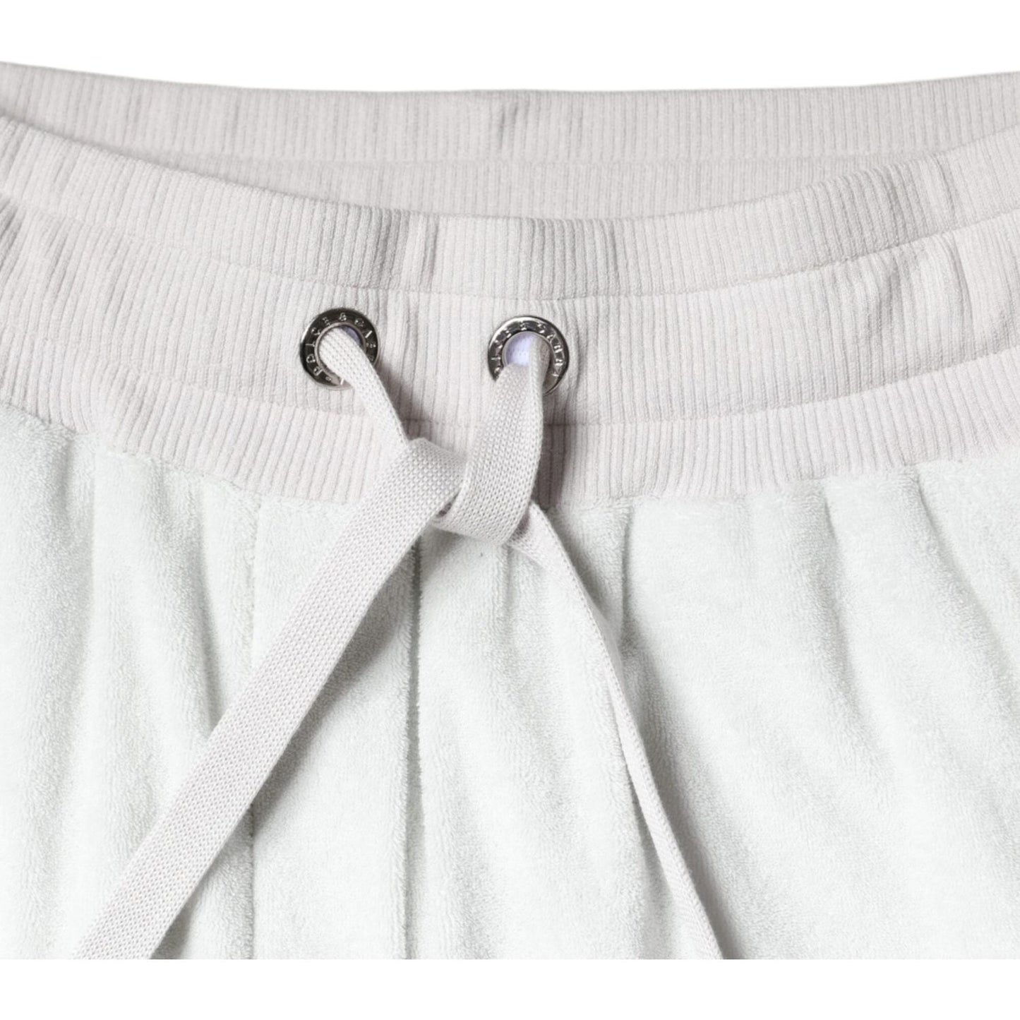 Dolce & Gabbana White Nylon Jogger Sweatpants Pants Dolce & Gabbana Light Gray