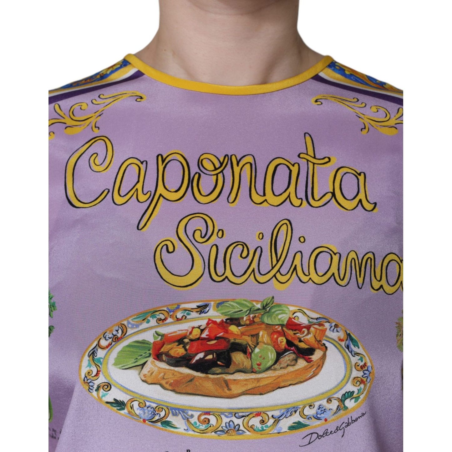 Dolce & Gabbana Purple Silk Caponata Siciliana Print Tank Top Dolce & Gabbana Rosy Brown