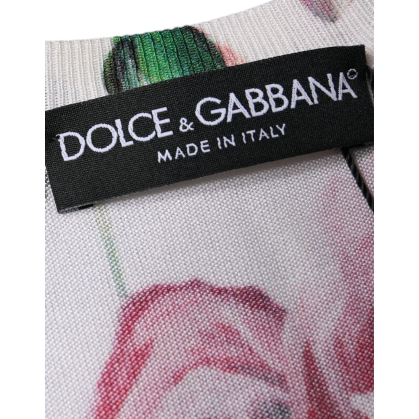 Dolce & Gabbana White Floral Lace Silk Sleeveless Tank Top Dolce & Gabbana Gray