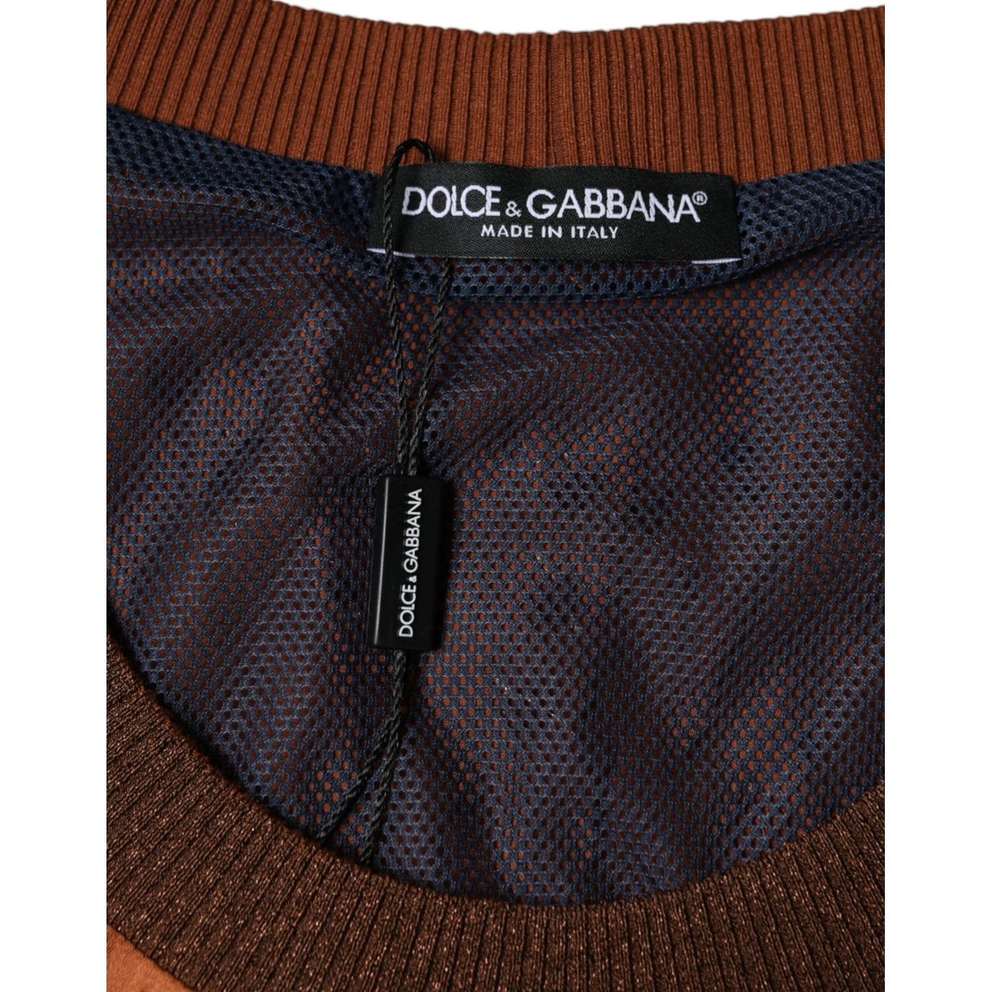 Dolce & Gabbana Brown Crystal Embellished Sleeveless Tank Top Dolce & Gabbana Dark Slate Gray