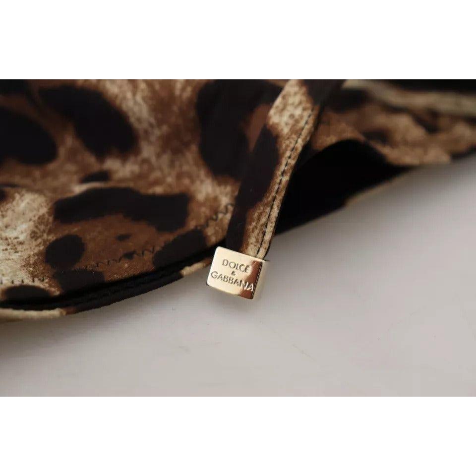 Dolce & Gabbana Brown Leopard Print Swimsuit Swimwear Bikini Bottom Dolce & Gabbana Dark Slate Gray