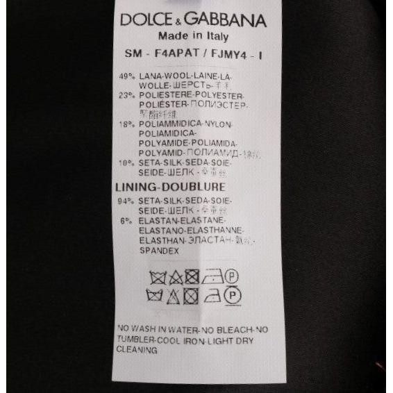 Dolce & Gabbana Elegant Gold Fringe High-Waist Pencil Skirt Dolce & Gabbana Black