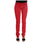 Costume National Radiant Red Super Slim Designer Jeans Costume National Firebrick
